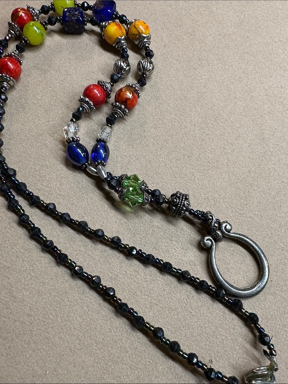 Badge Holder Lanyard - Colorful & Beaded with Metal
badge Loop